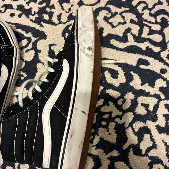 Vans Black and White Sk8-Hi Slim Sneakers - Picture 5 of 5